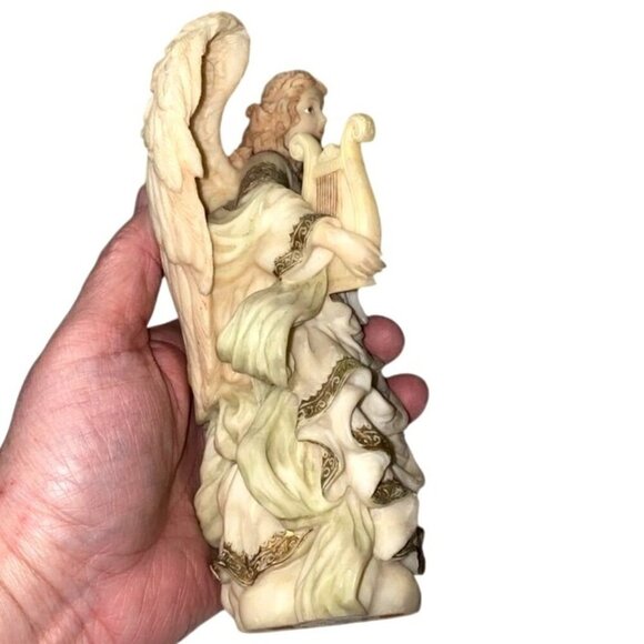 Vintage Seraphim Classics Cymbeline Peacemaker Angel With Harp 1993 67091 - Picture 4 of 5